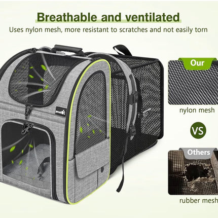 Sac de transport extensible pour chat et petit chien – Confort et sécurité en déplacement