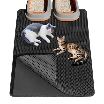 Tapis de litière pour chat extra large – Antidérapant et facile à nettoyer