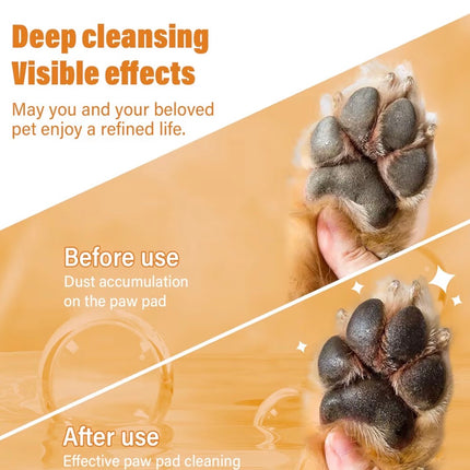 Nettoyant Moussant pour Pattes de Chien – Sans Rinçage, Brosse Silicone Douce – Nettoie, Hydrate & Désodorise (150 ml)