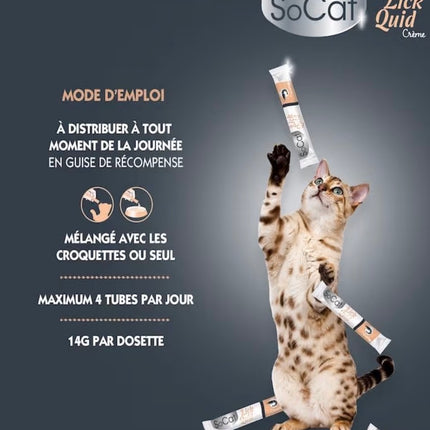 Friandises à lécher pour chat à la crevette – Crème snack enrichie en taurine et vitamines