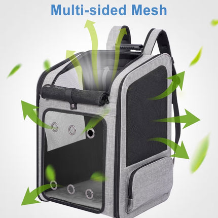 Sac à dos de transport grande capacité pour chat et chien – Respirant et confortable