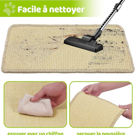 Tapis Griffoir en Sisal pour Chat – Protection Anti-Rayures pour Maison