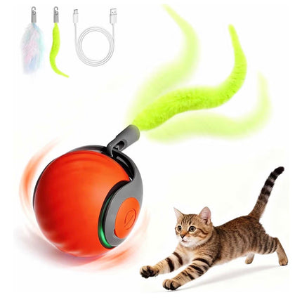 Balle Interactive Intelligente pour Chat – Rechargeable USB-C avec Modes Automatiques