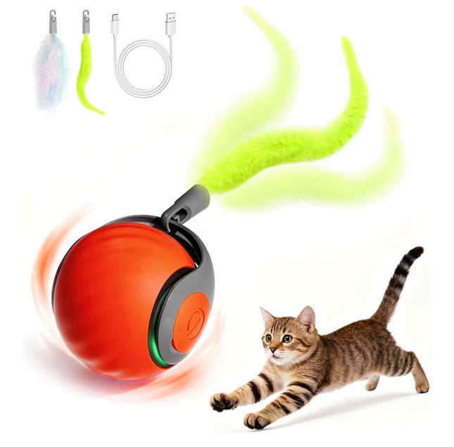 Balle Interactive Intelligente pour Chat – Rechargeable USB-C avec Modes Automatiques