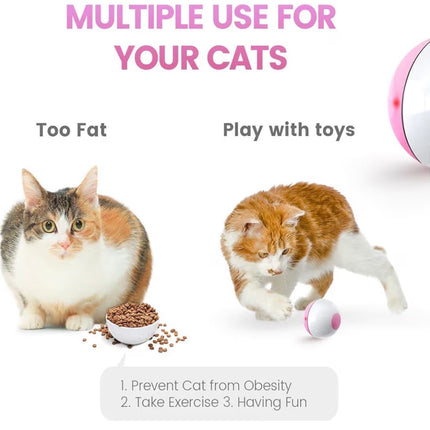 Balle interactive automatique pour chat avec LED – Rechargeable, intelligente et anti-ennui