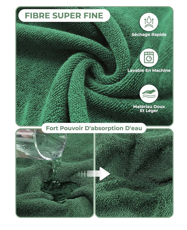 Peignoir Absorbant pour Chien – Séchage Rapide avec Gants Inclus