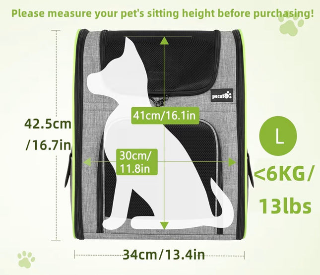 Sac de transport extensible pour chat et petit chien – Confort et sécurité en déplacement
