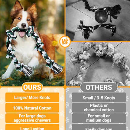 Corde à Mâcher pour Chien – Jouet Résistant en Coton Naturel 66 cm