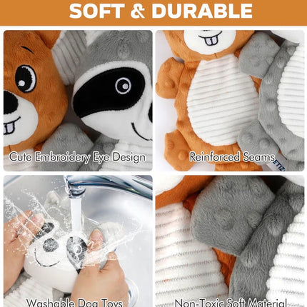 Jouet Interactif en Peluche pour Chien – Anti-Stress avec Couineur Intégré