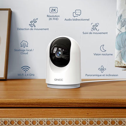 Caméra connectée pour animaux – Surveillance HD avec vision nocturne et audio bidirectionnel