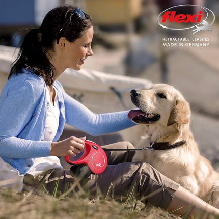 Laisse rétractable pour chien 8 m – Système de freinage confortable et poignée ergonomique