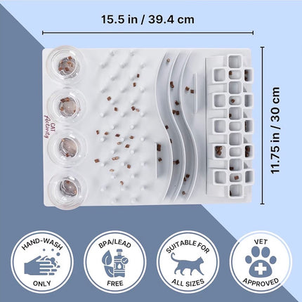 Jeu d’Enrichissement Alimentaire pour Chat – Plateau Anti-Glouton et Stimulation Mentale