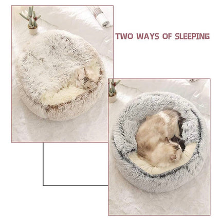 Panier Cocoon Ultra-Doux pour Chat  – Lavable, Anti-Stress et Anti-Dérapant