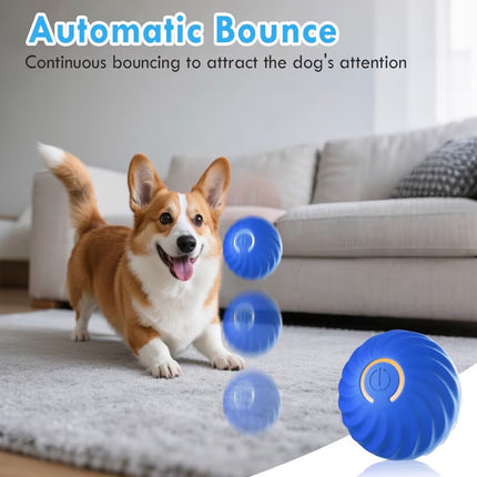 Balle interactive automatique pour chien – Rebond intelligent, rechargeable USB-C