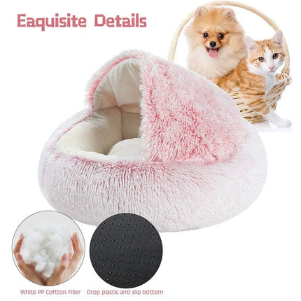 Panier Cocoon Ultra-Doux pour Chat  – Lavable, Anti-Stress et Anti-Dérapant