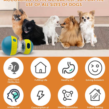 Jouet interactif distributeur de friandises pour chien – Anti-ennui et stimulation mentale