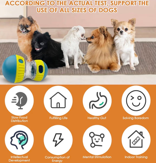 Jouet interactif distributeur de friandises pour chien – Anti-ennui et stimulation mentale