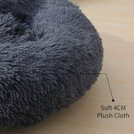 Panier Donut Apaisant – Lit Douillet en Fausse Fourrure