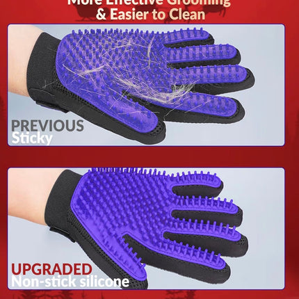 Gant de Toilettage pour Chien et Chat – Brosse Massage en Silicone Anti-Poils – Taille Ajustable