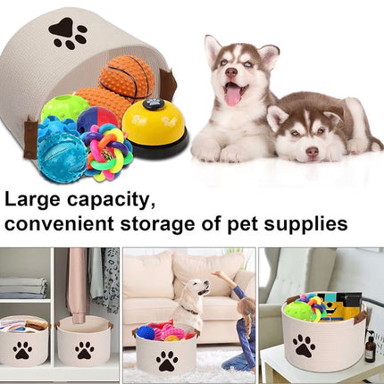 Panier de Rangement pour Jouets de Chien & Chat – Coton Tressé, Design Moderne
