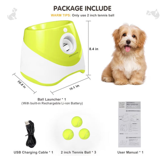 Lanceur Automatique de Balles pour Chien – Jouet Interactif Rechargeable