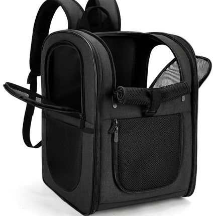 Sac de Transport Extensible Anti-Stress pour Chien & Chat – Sac à Dos Sécurisé, Respirant et Compatible Cabine