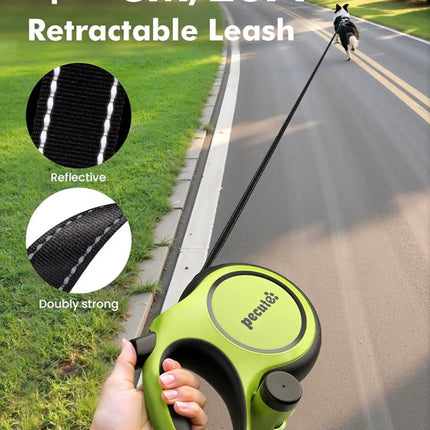 Laisse Rétractable 8m pour Chien – Anti-Enchevêtrement 360°, Poignée Ergonomique + Porte-Sacs Intégré