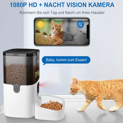 Distributeur Automatique Connecté pour Chat et Chien avec Caméra HD