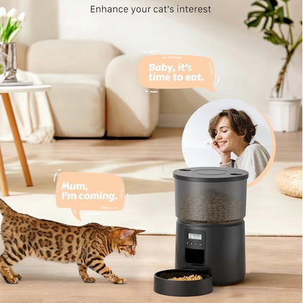 Distributeur Automatique de Croquettes pour Chat – Programmable avec Portions Réglables