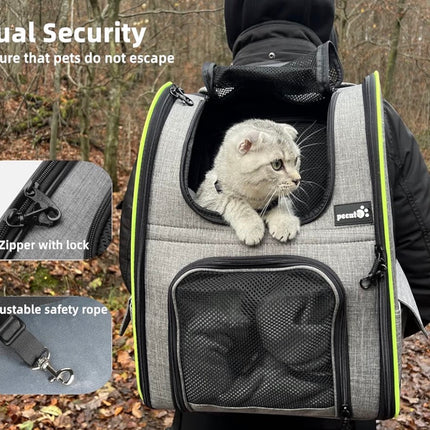 Sac de transport extensible pour chat et petit chien – Confort et sécurité en déplacement
