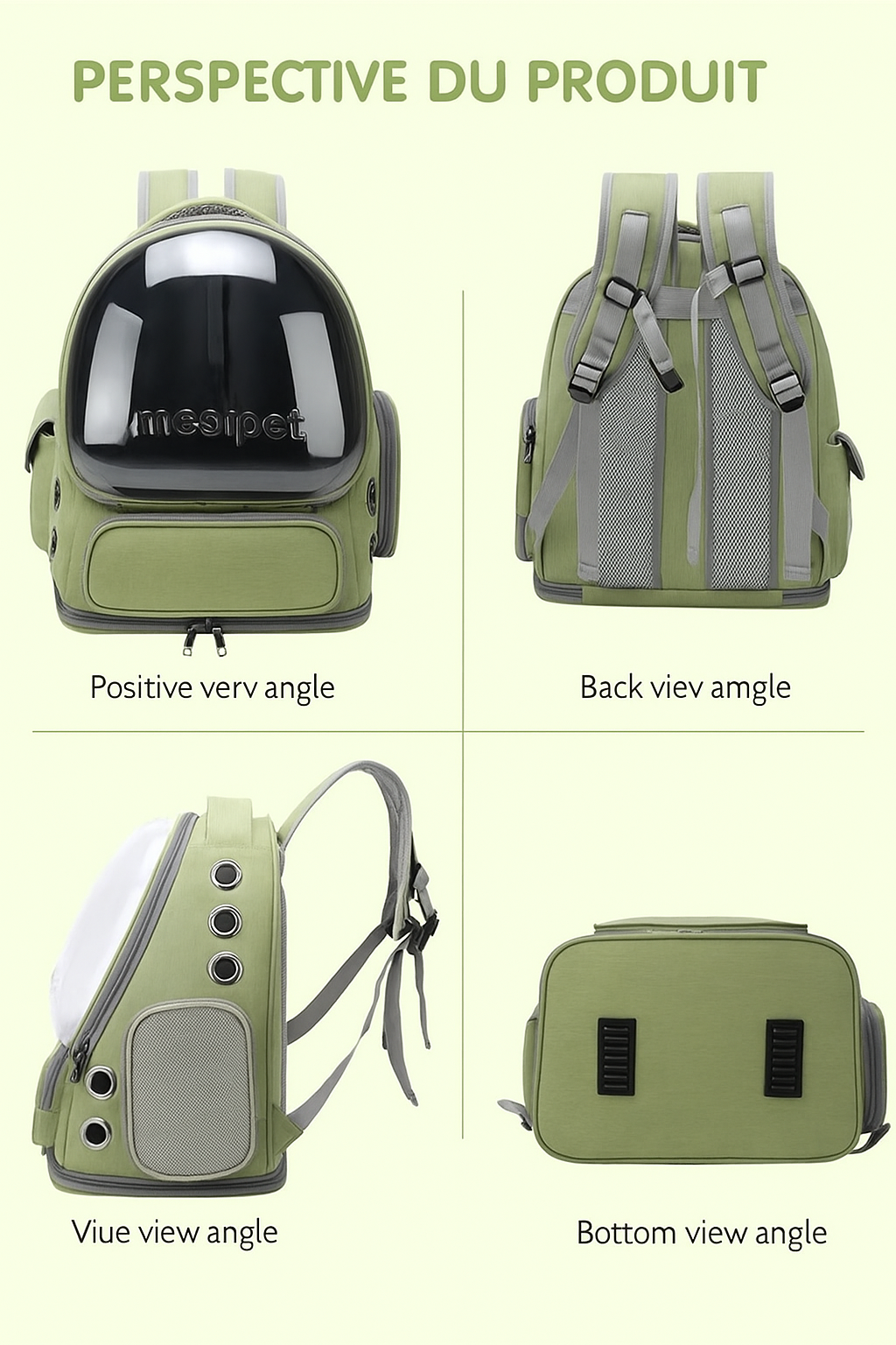 Sac à Dos Transparent pour Chat