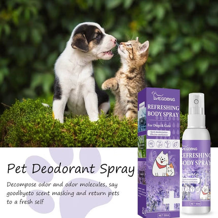 Spray Déodorant & Rafraîchissant pour Chiens et Chats – Élimine les Mauvaises Odeurs