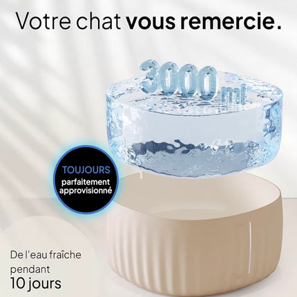 Fontaine à Eau Automatique Silencieuse pour Chat avec Filtration 3 Étapes