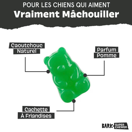 Jouet à Mâcher Ultra Résistant pour Chien – Ours Distributeur de Friandises
