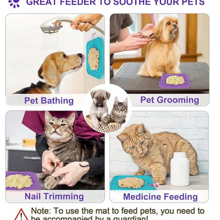 Tapis de léchage apaisant pour chiens & chats – Anti-stress, alimentation lente