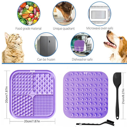 Tapis de léchage apaisant pour chiens & chats – Anti-stress, alimentation lente