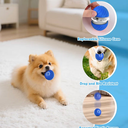 Balle interactive automatique pour chien – Rebond intelligent, rechargeable USB-C