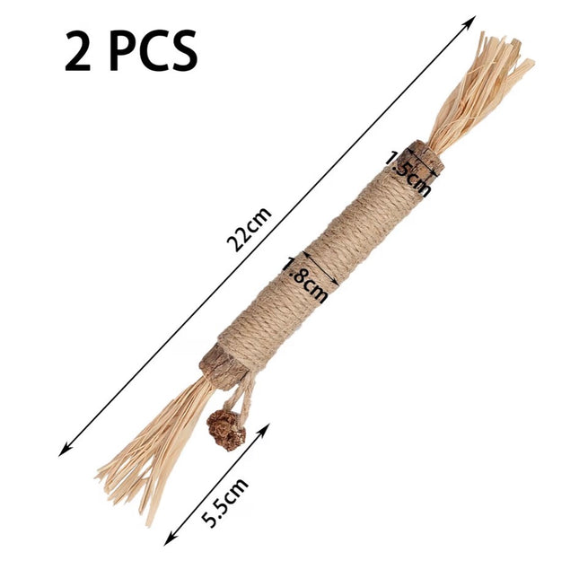 Bâtonnets à Mâcher Naturels pour Chat – Hygiène Dentaire & Anti-Stress (Lot de 2)