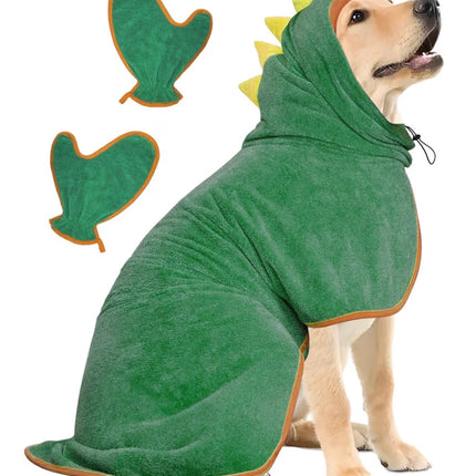 Peignoir Absorbant pour Chien – Séchage Rapide avec Gants Inclus