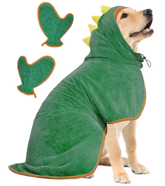 Peignoir Absorbant pour Chien – Séchage Rapide avec Gants Inclus