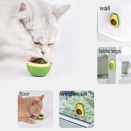 Jouet à l’herbe à chat rotatif – Stimulation, détente et hygiène pour chats