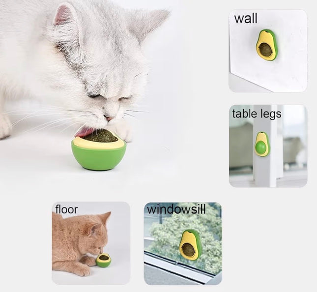 Jouet à l’herbe à chat rotatif – Stimulation, détente et hygiène pour chats