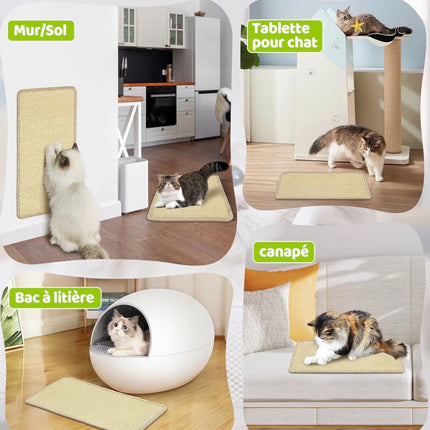 Tapis Griffoir en Sisal pour Chat – Protection Anti-Rayures pour Maison