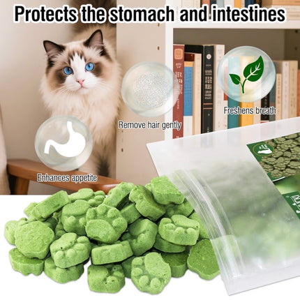 Friandises à l’herbe à chat pour chats – Aide anti-boules de poils et digestion