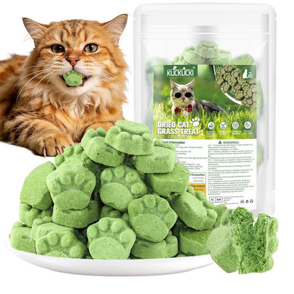 Friandises à l’herbe à chat pour chats – Aide anti-boules de poils et digestion