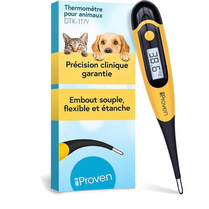 Thermomètre Chien & Chat iProven – Embout Flexible Ultra-Confort, Résultats Rapides