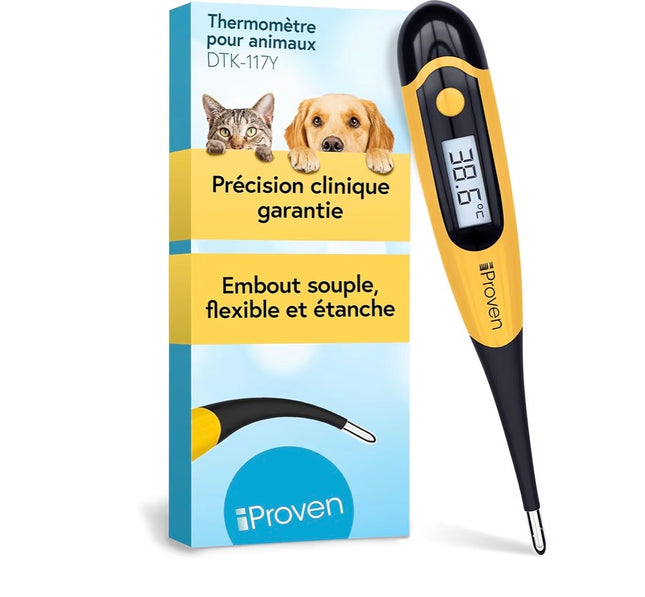 Thermomètre Chien & Chat iProven – Embout Flexible Ultra-Confort, Résultats Rapides