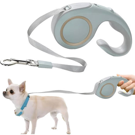 Laisse Rétractable pour Chien 5 m – Poignée Ergonomique et Frein à Une Main